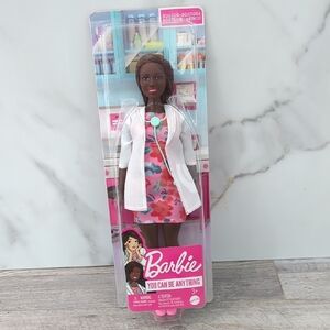Barbie Doctor Doll in White and Pink Outfit